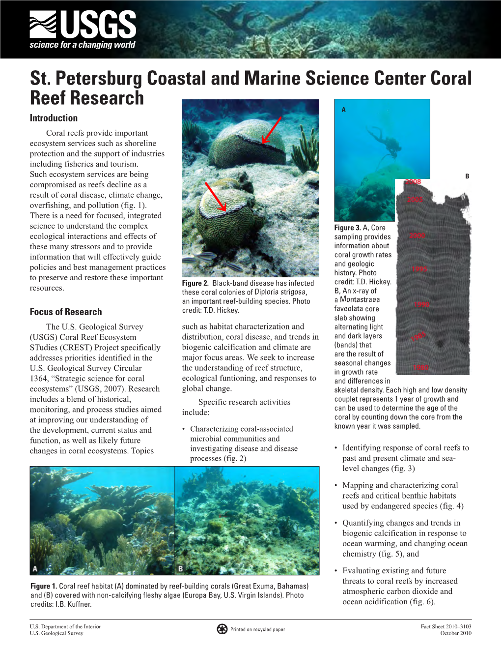 St. Petersburg Coastal and Marine Science Center Coral Reef Research