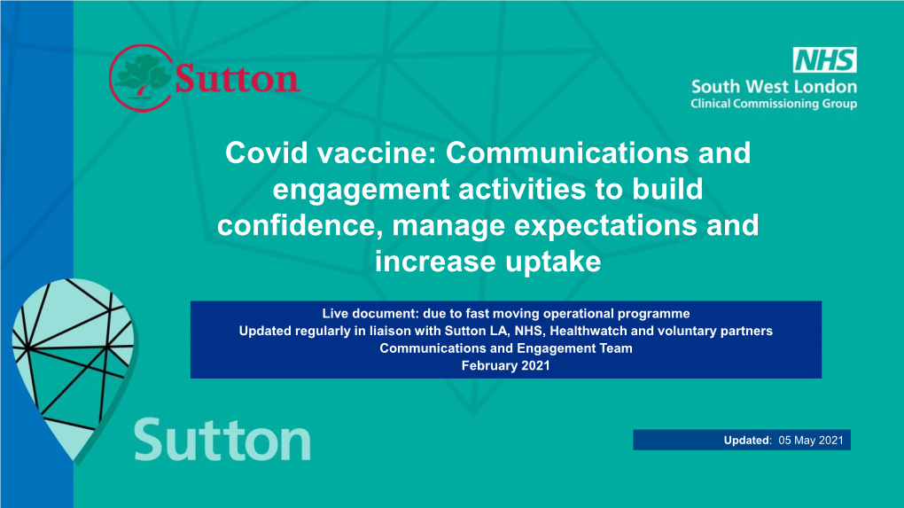 Sutton Communications and Engagement Plan