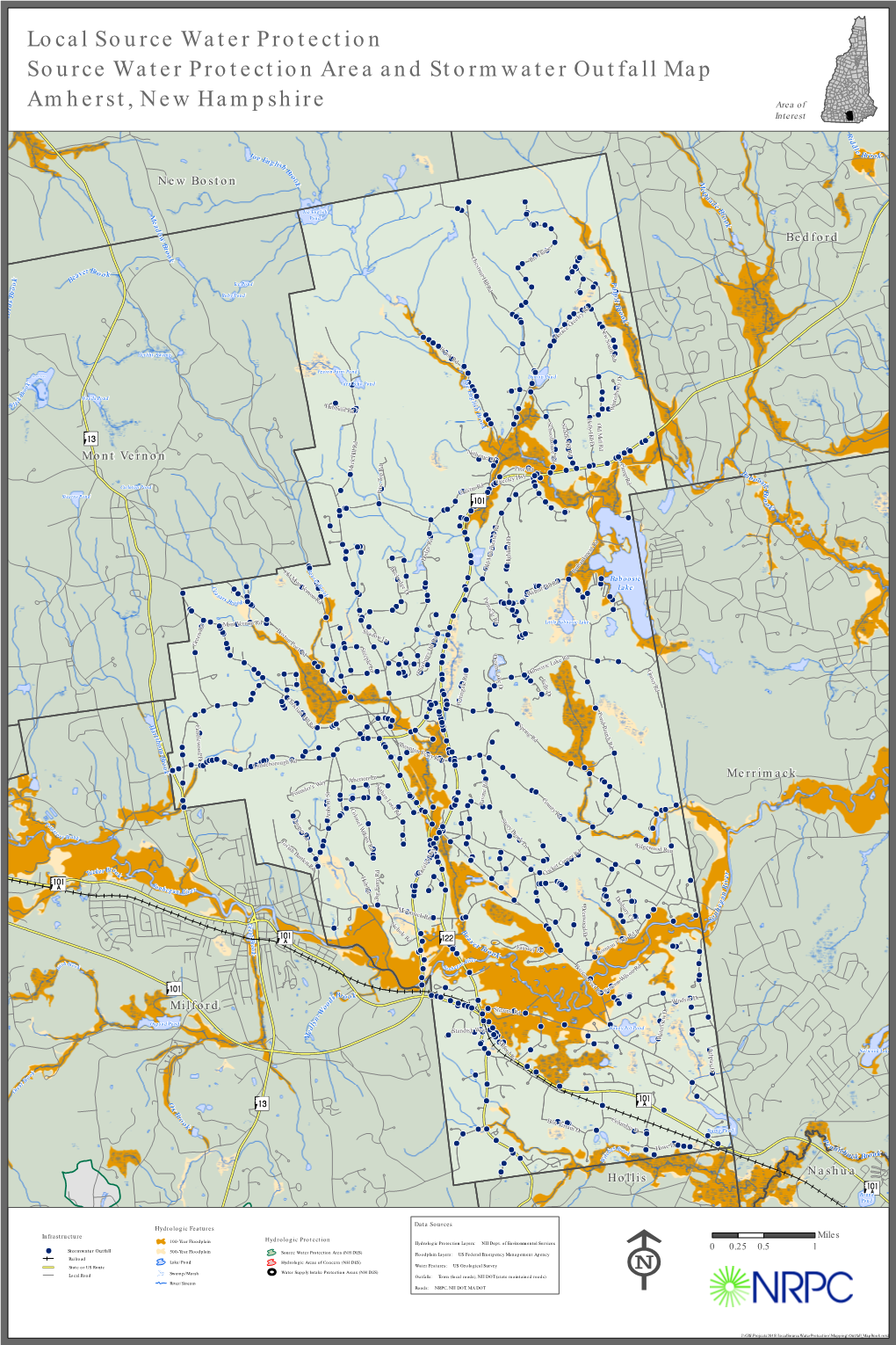 Source Water Protection Area and Stormwater Outfall Maps