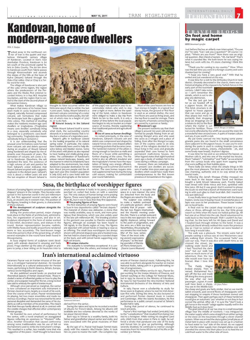Iran Kandovan Article MAY 2011