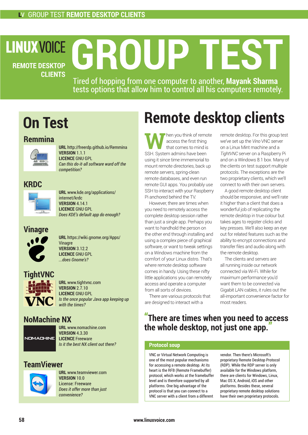 Remote Desktop Clients on Test