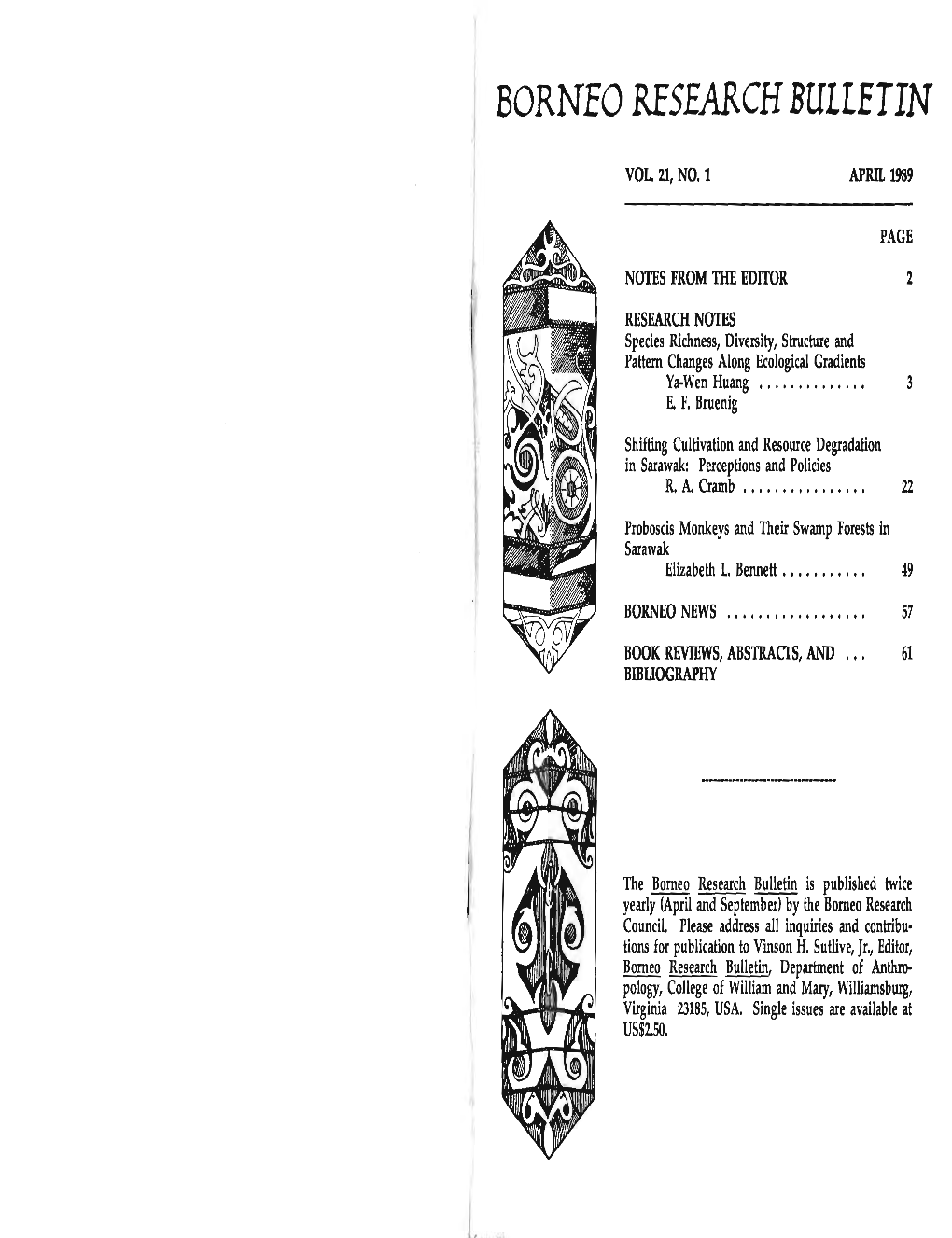 Borneo Research Bulletin