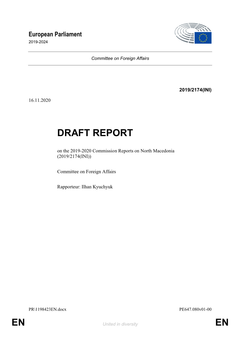 Draft Annual Report on North Macedonia