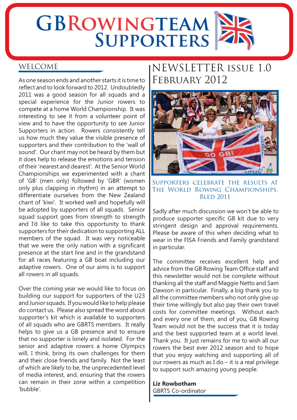 NEWSLETTER Issue 1.0 February 2012