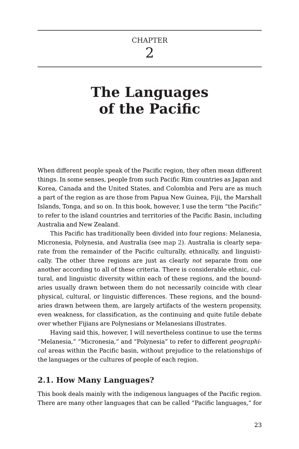2 the Languages of the Pacific 37 38 CHAPTER 2