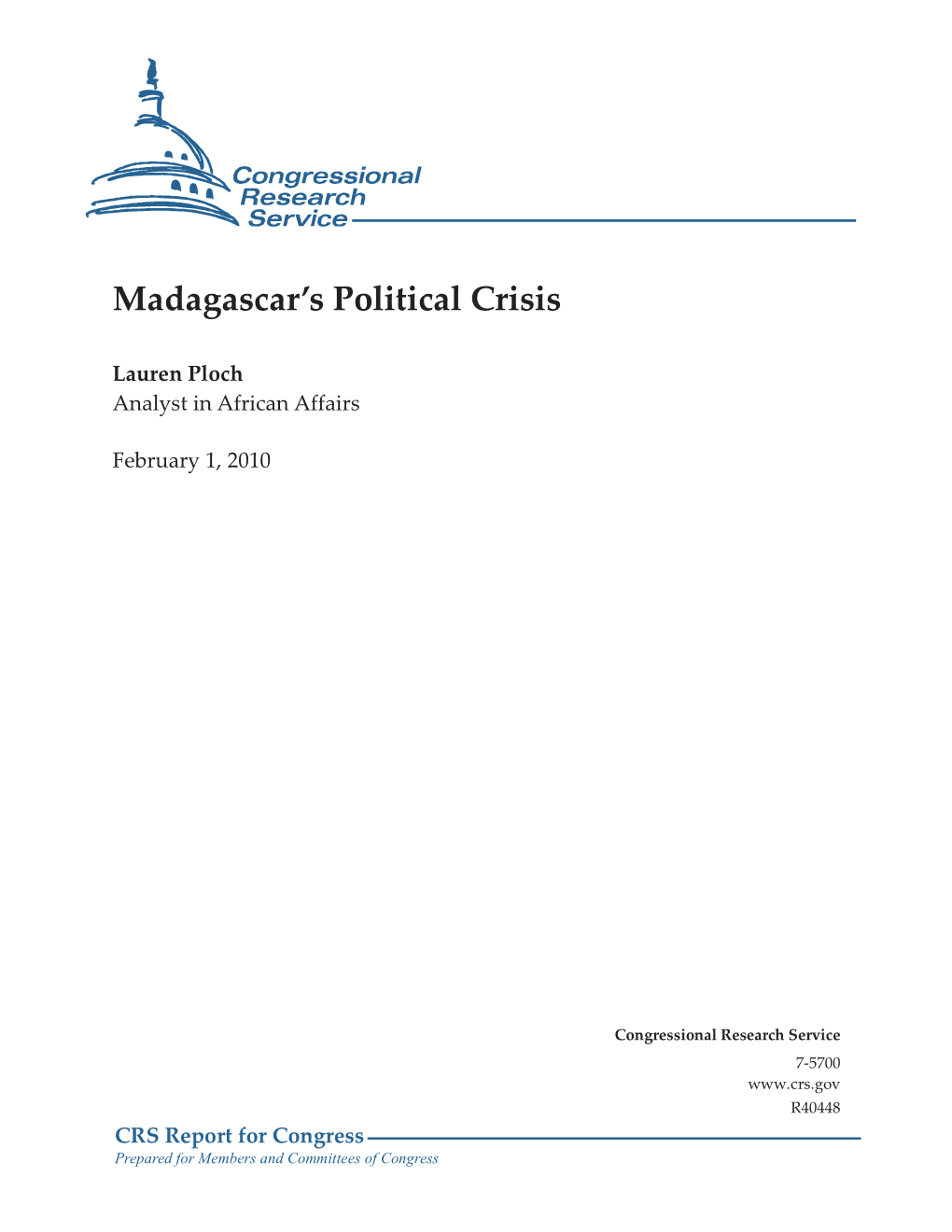 Madagascar's Political Crisis