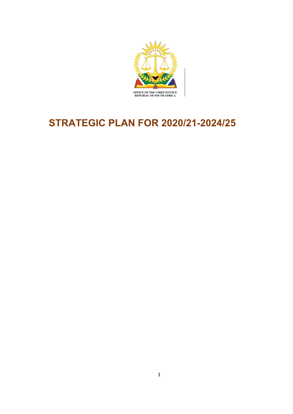 Strategic Plan for 2020/21-2024/25