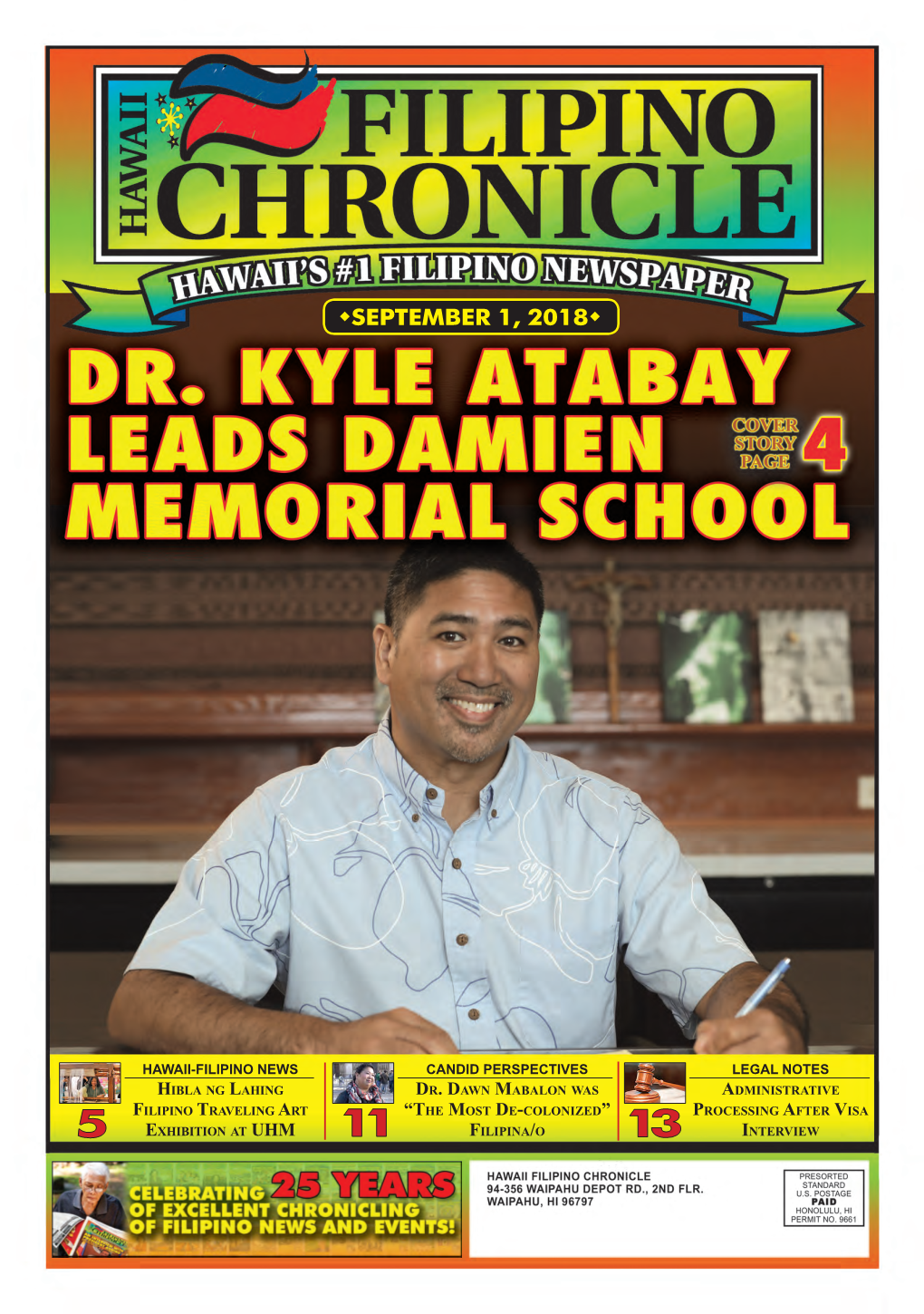 September 1, 2018  Hawaii Filipino Chronicle  1