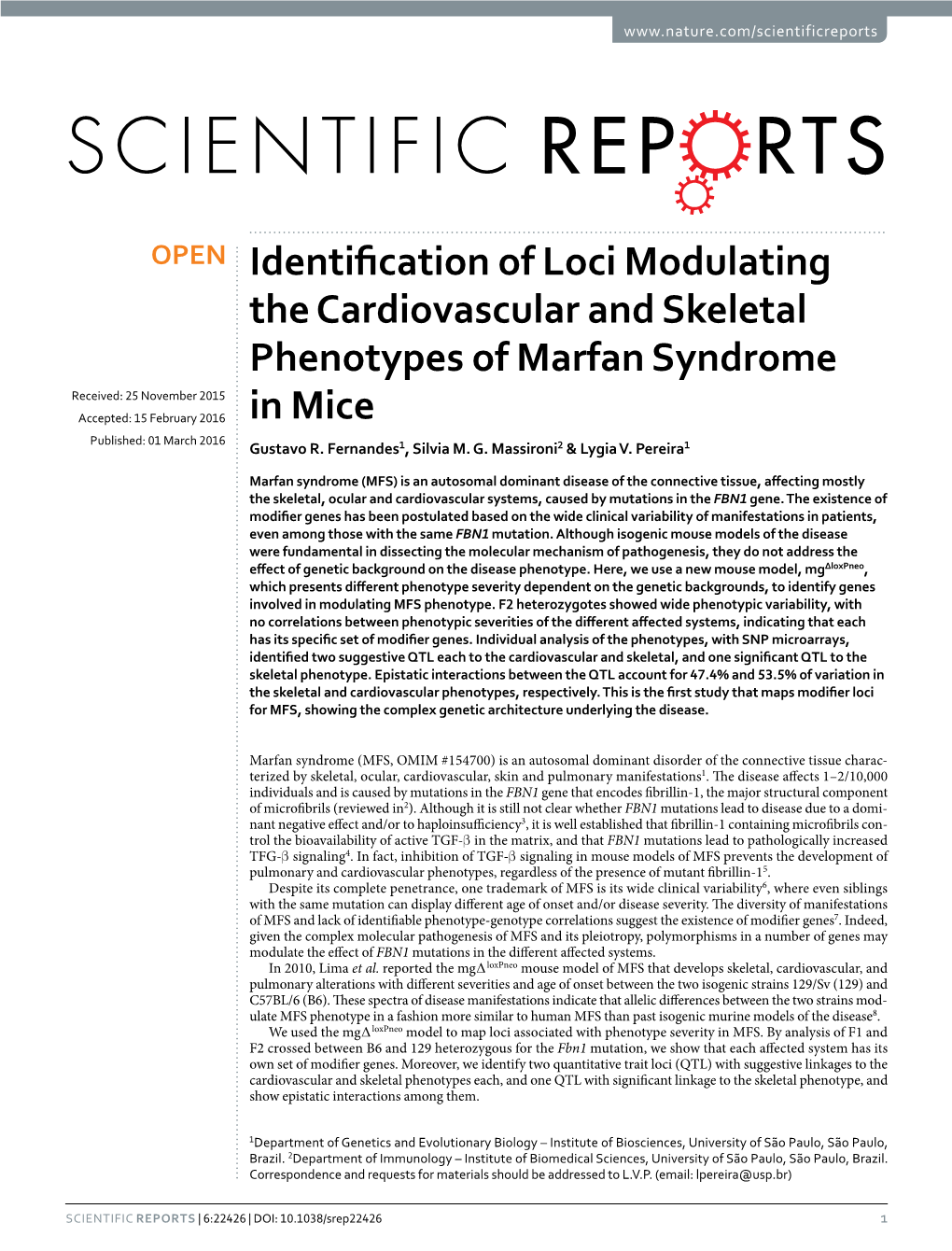 Identification of Loci Modulating the Cardiovascular and Skeletal