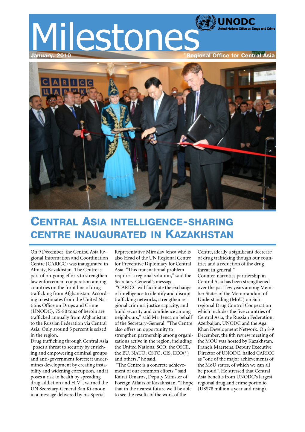 Central Asia Intelligence -Sharing Centre Inaugurated in Kazakhstan