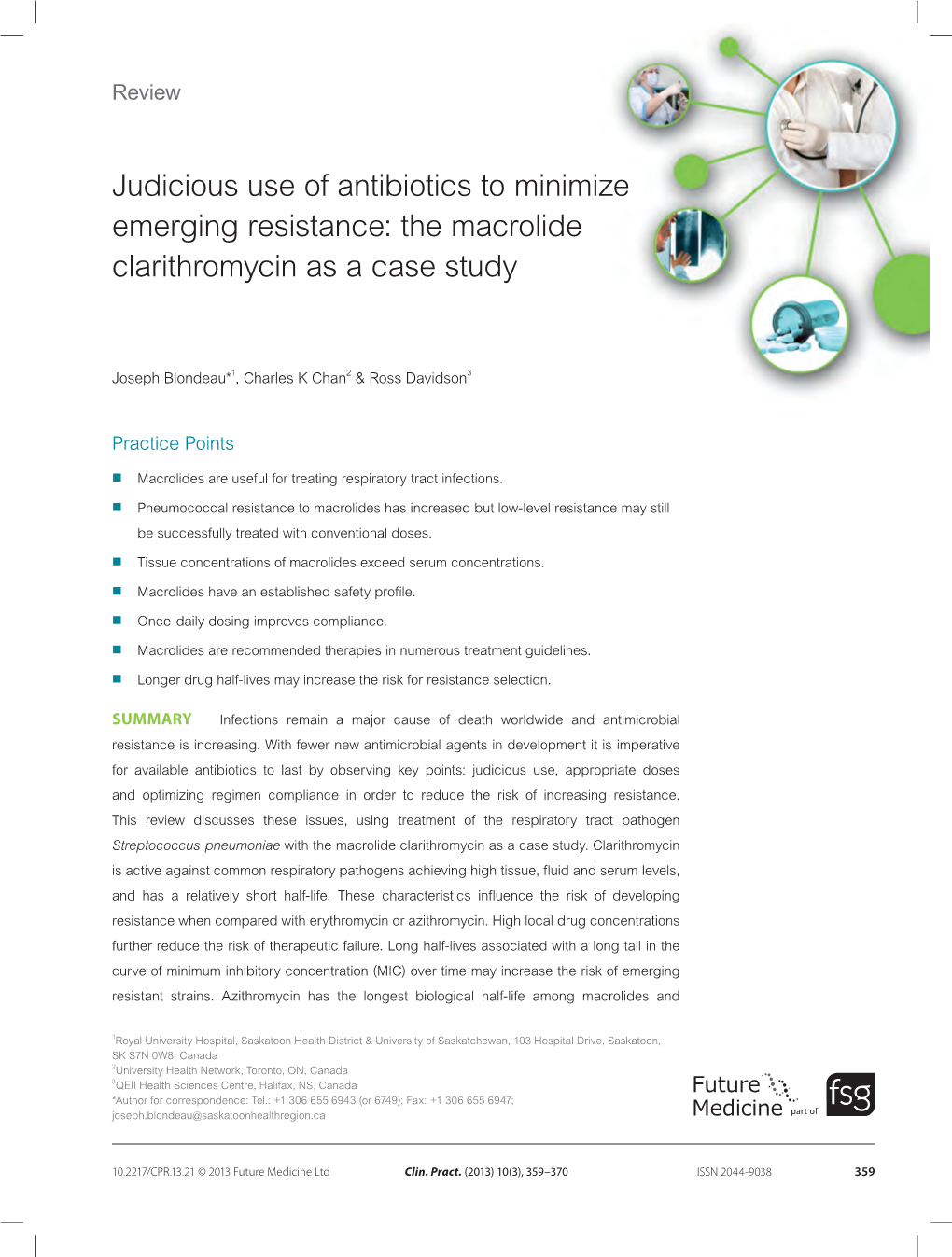 The Macrolide Clarithromycin As a Case Study