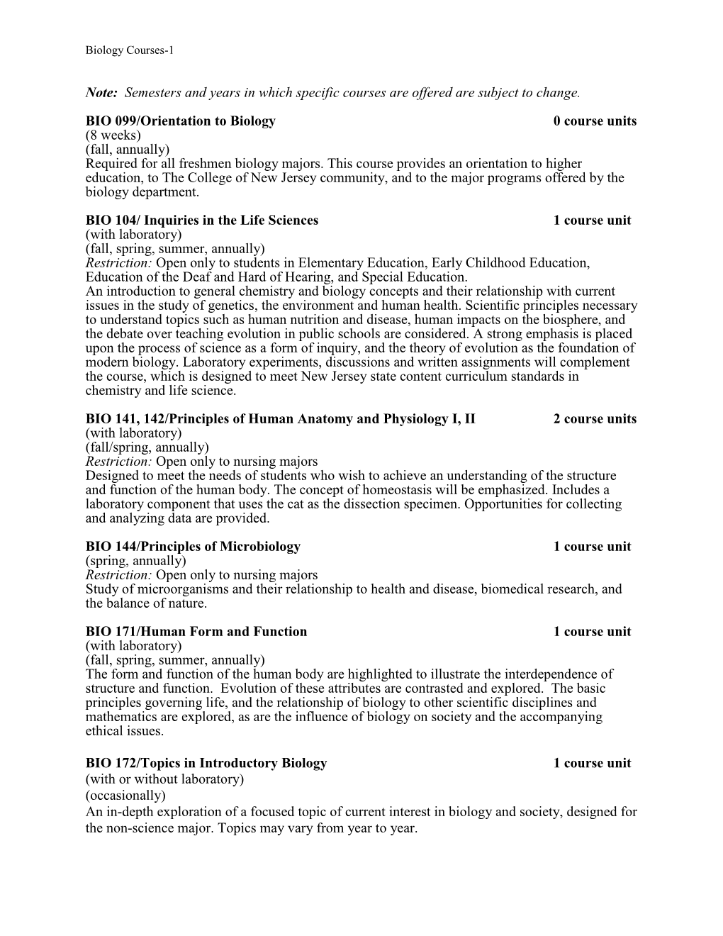 Biology Courses-1
