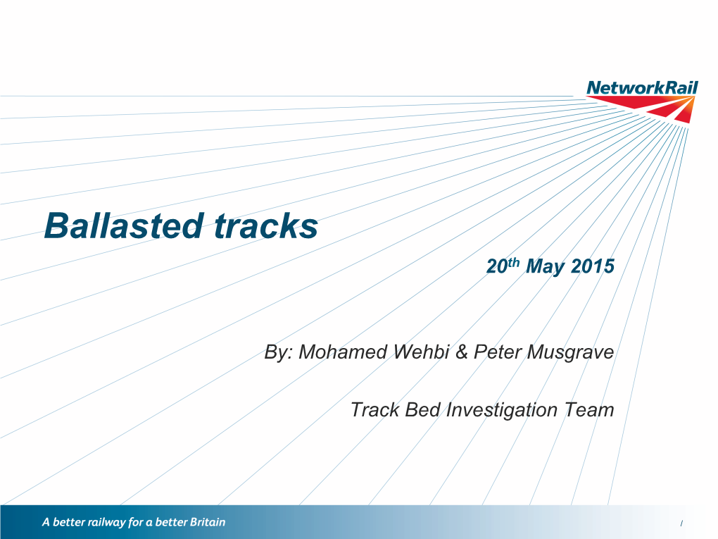 Ballasted Tracks 20Th May 2015