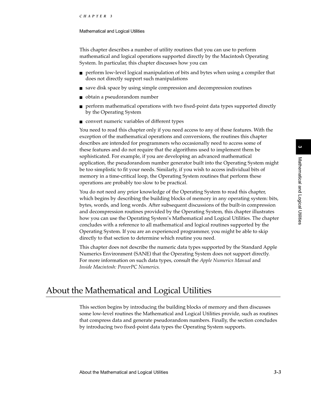 Mathematical and Logical Utilities 3