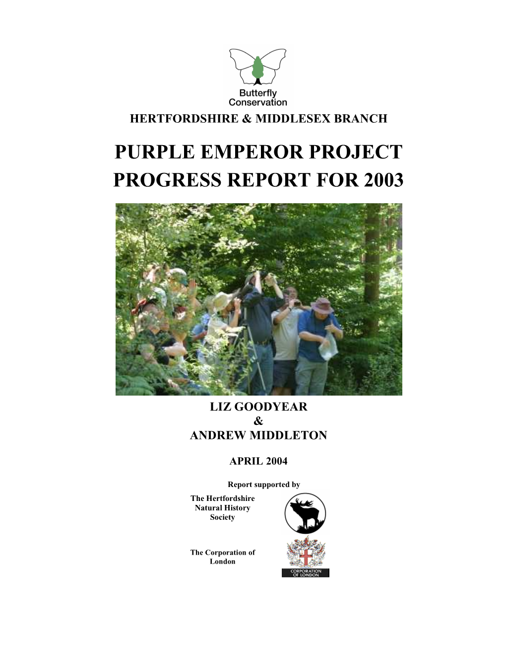 Progress Report 2003