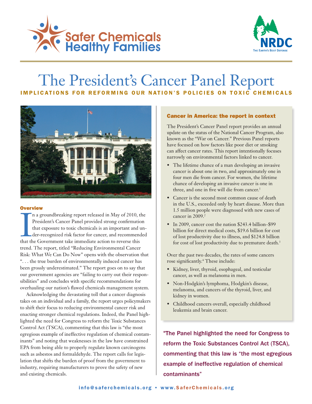 The President's Cancer Panel Report