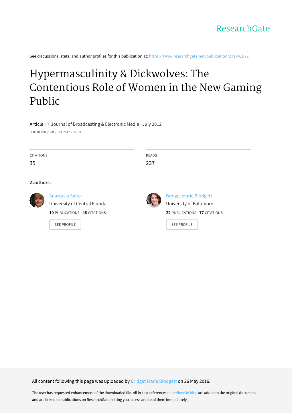 Hypermasculinity & Dickwolves: the Contentious Role of Women in The