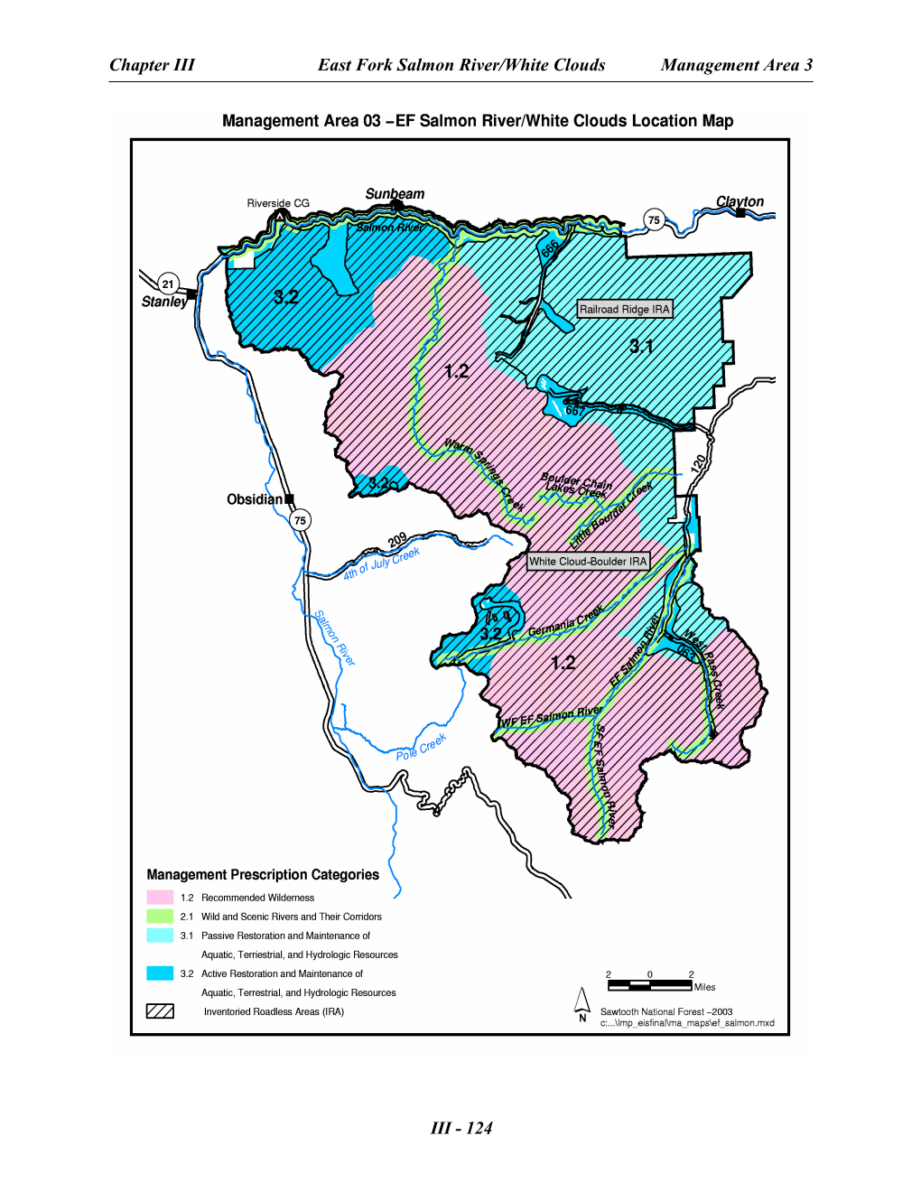 Management Area 3 East Fork Salmon River/White Clouds