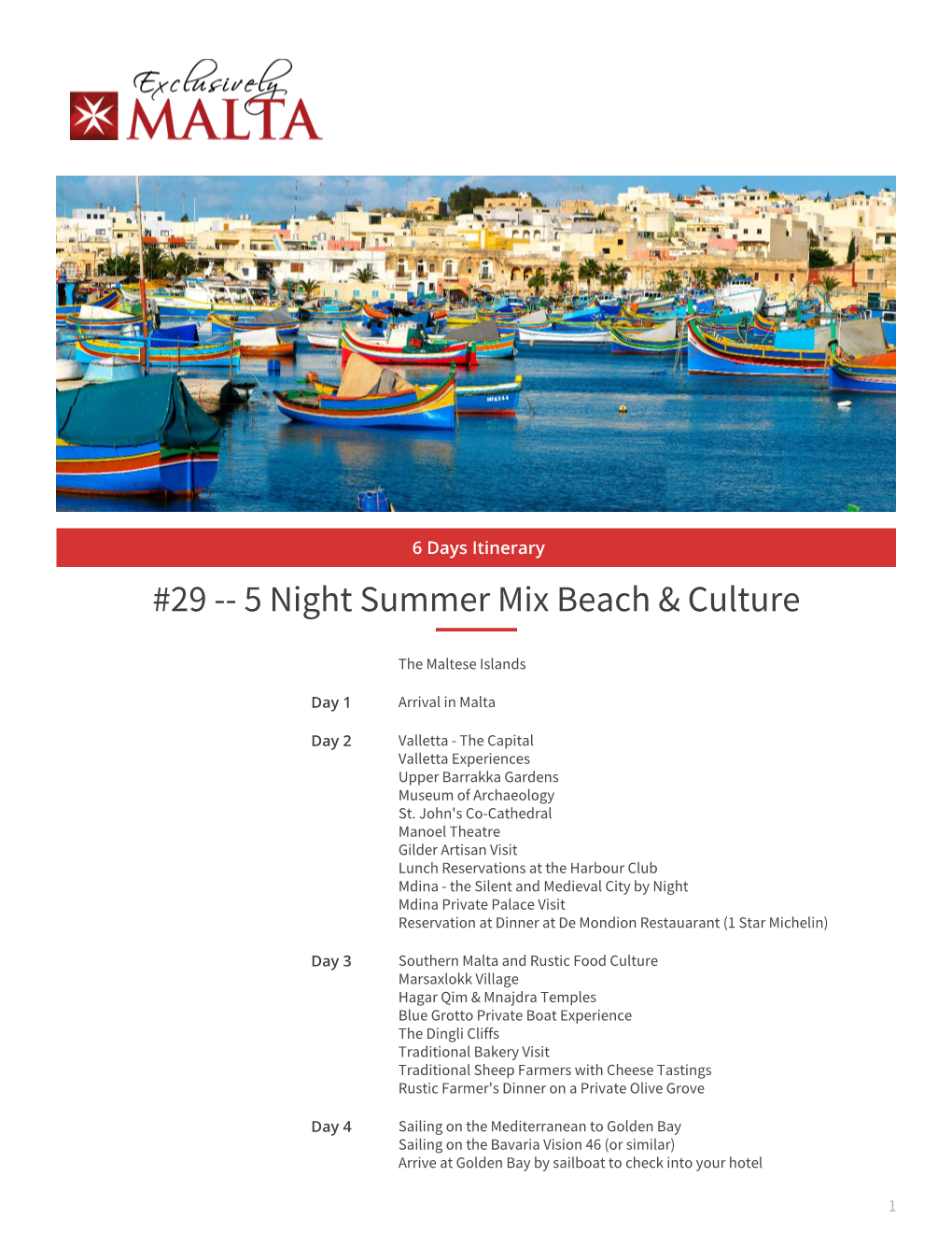 29 -- 5 Night Summer Mix Beach & Culture