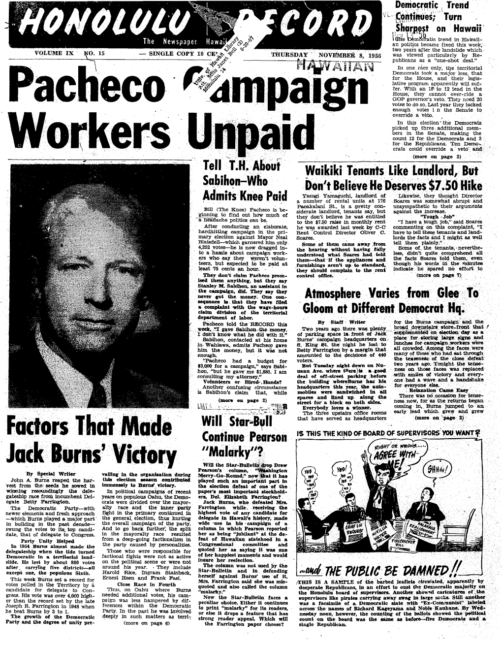 Pacheco Rampaign Workers Unpaid