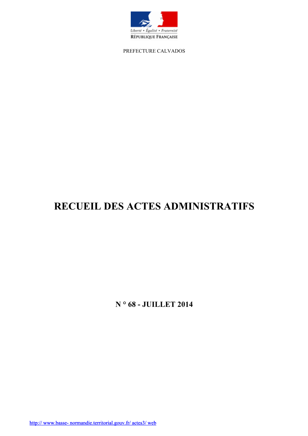 Recueil Des Actes Administratifs