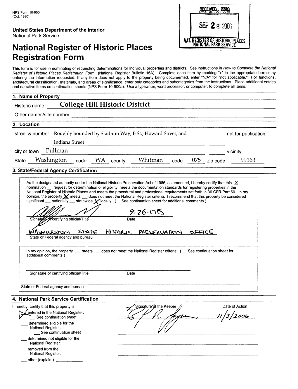 National Register of Historic Places Registration Form