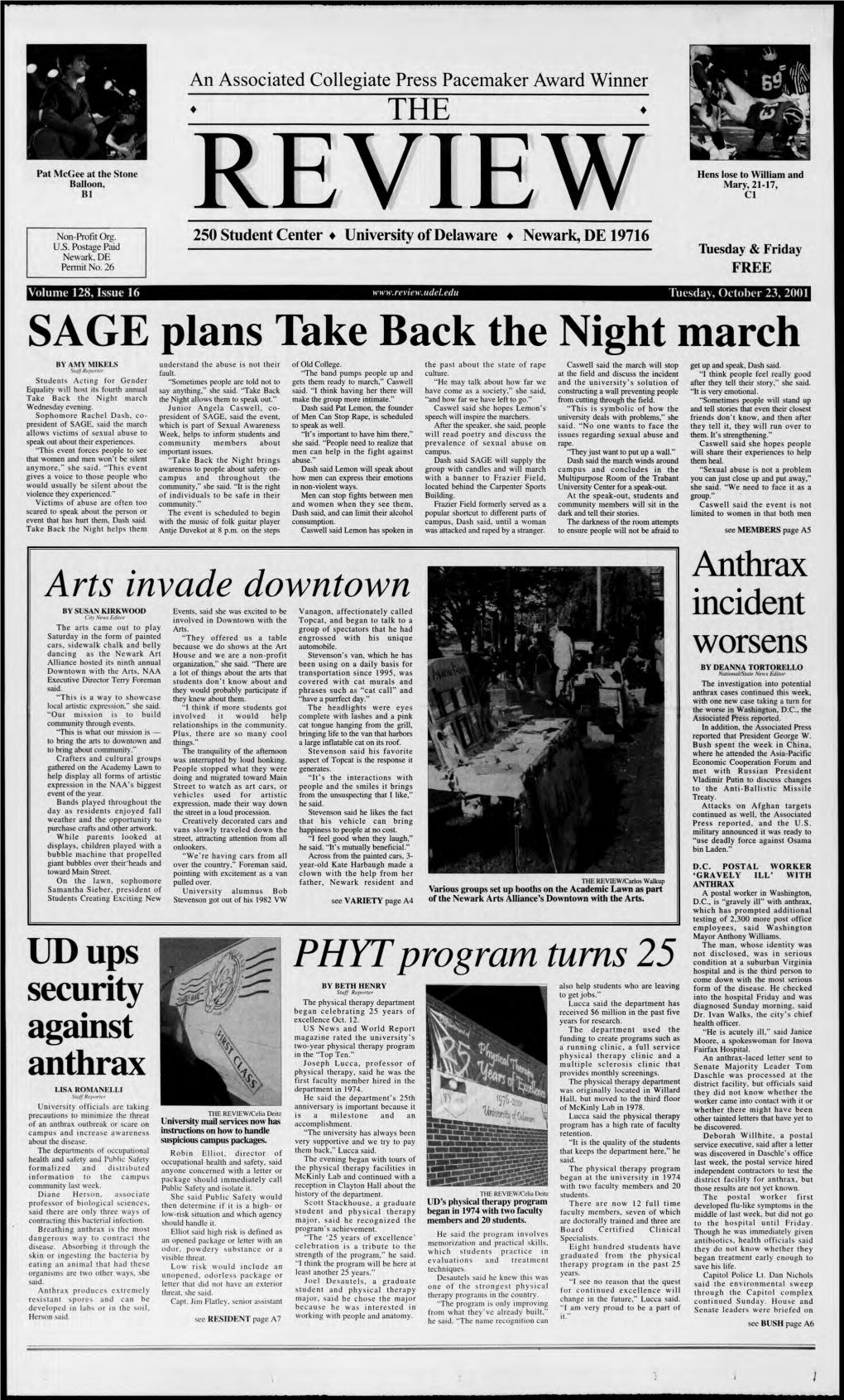 SAGE Plans Take Back the Night March by AMY MIKELS Understand the Abuse Is Not Their of Old College