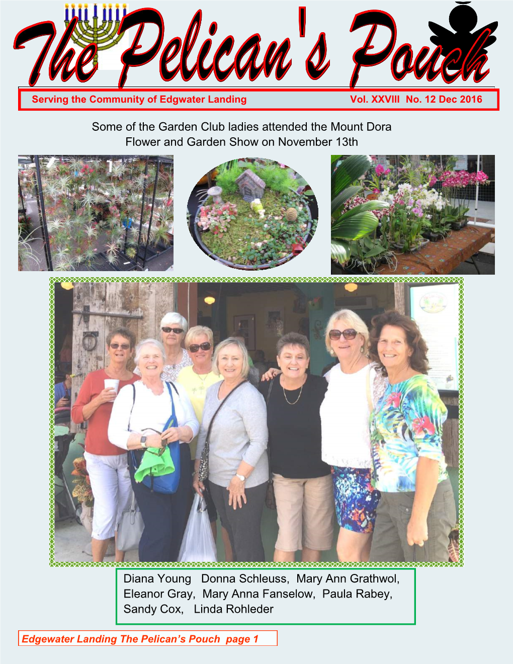 Diana Young Donna Schleuss, Mary Ann Grathwol, Eleanor Gray, Mary Anna Fanselow, Paula Rabey, Sandy Cox, Linda Rohleder