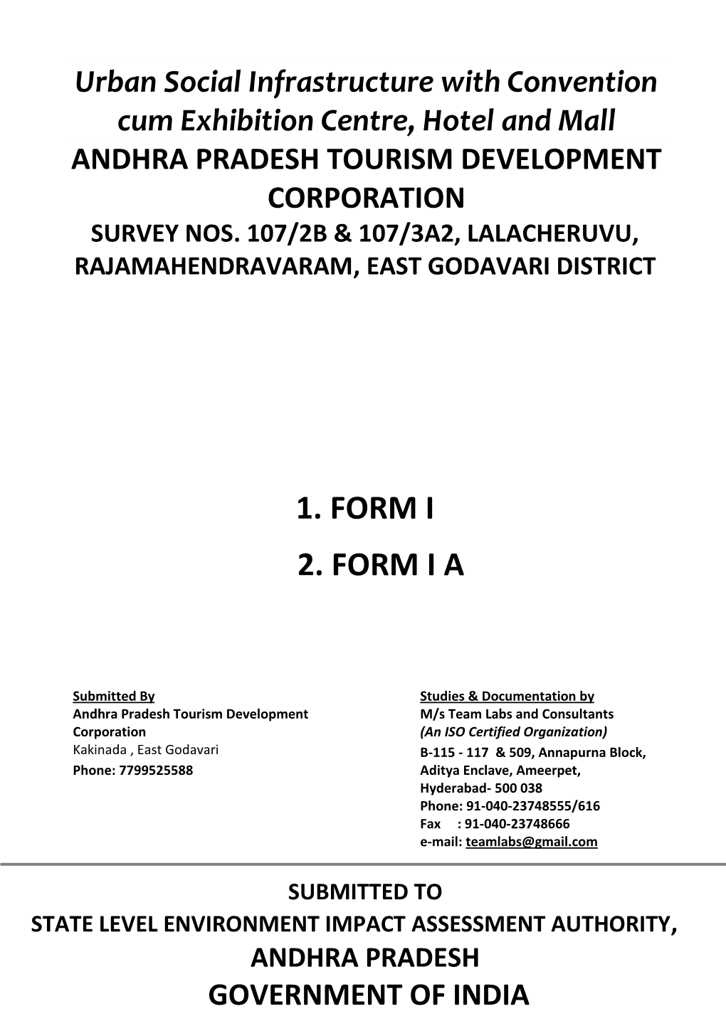 1. Form I 2. Form I A