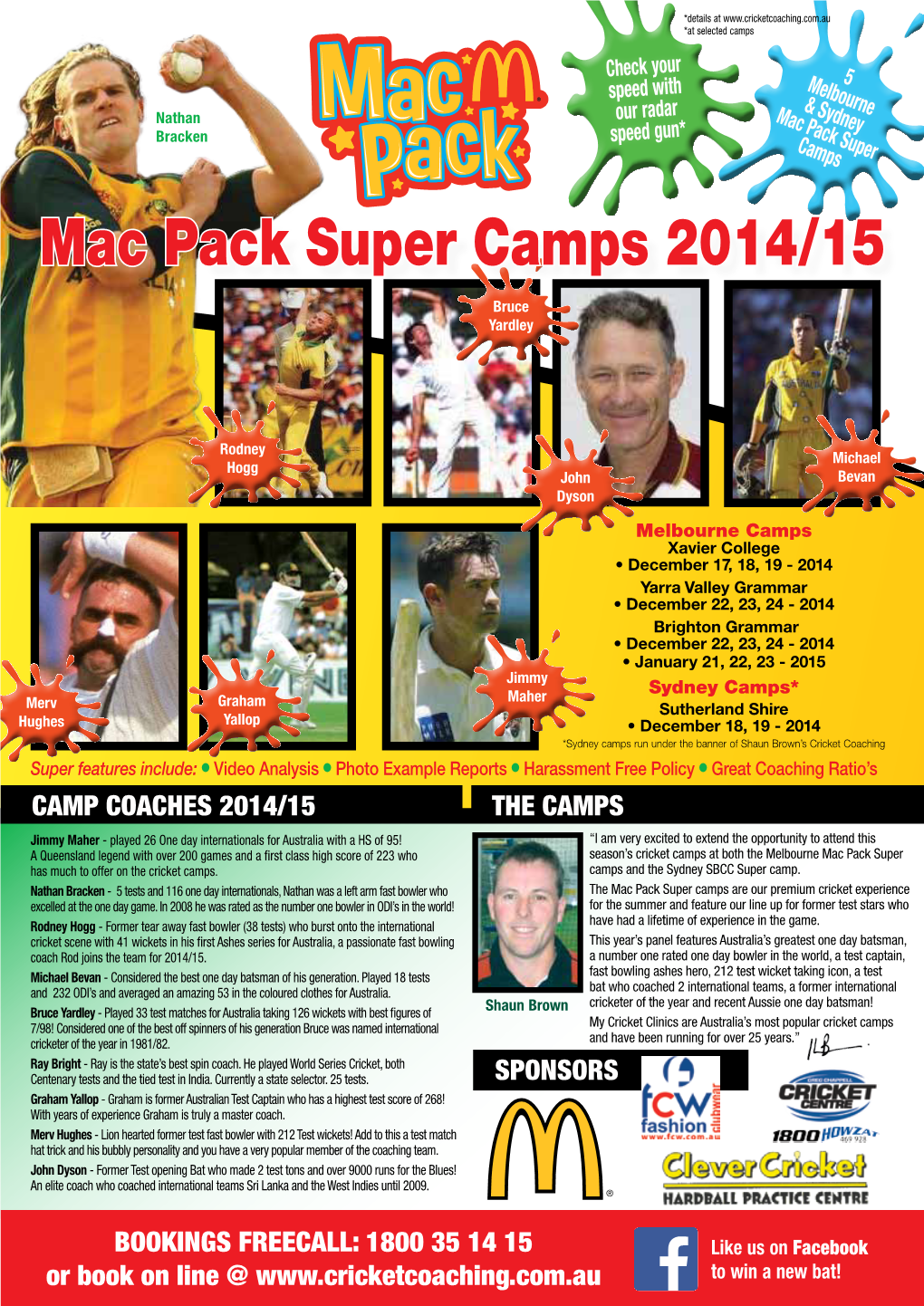 Mac Pack Super Camps 2014/15