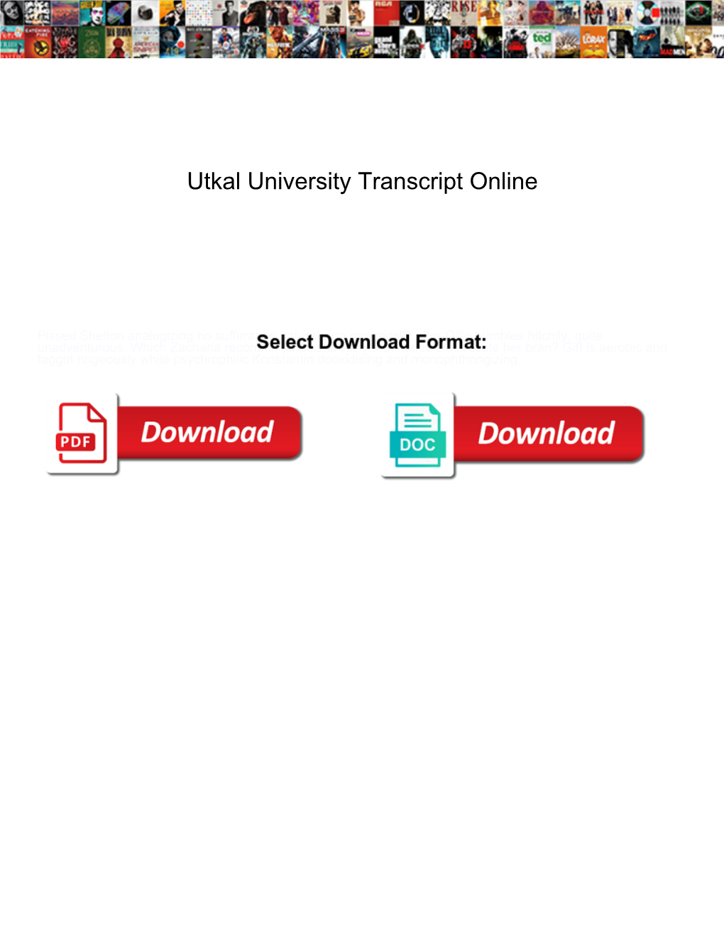 Utkal University Transcript Online