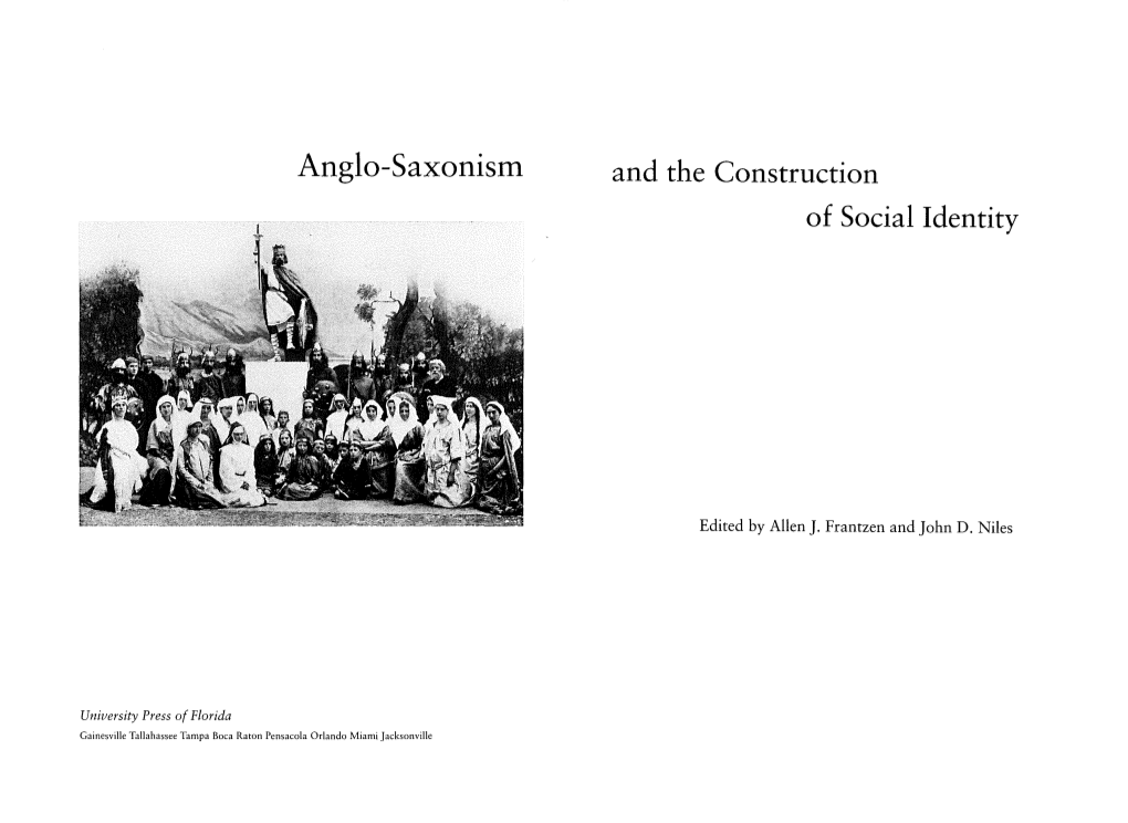 Anglo-Saxonism and the Construction of Social Identity