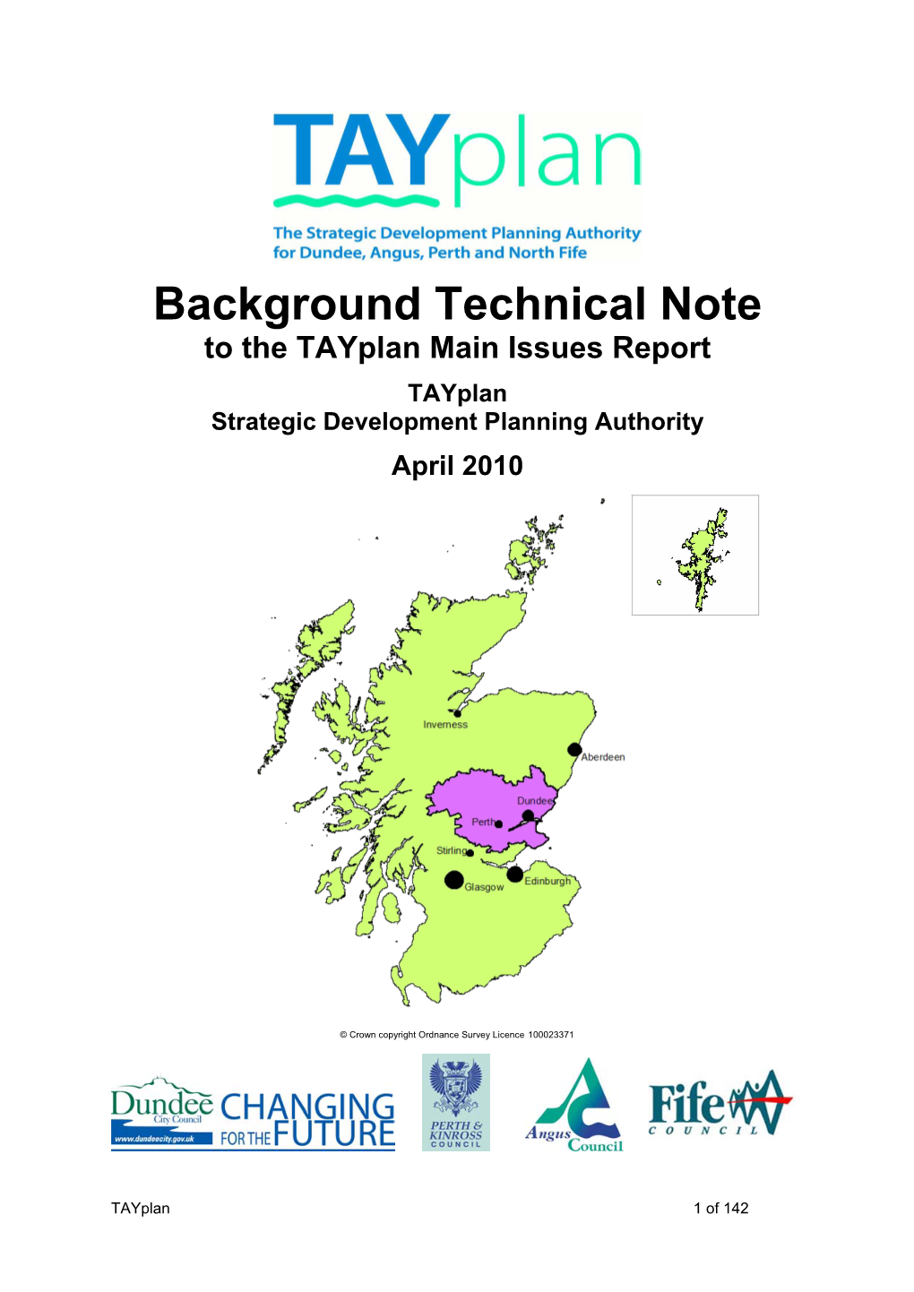 Background Technical Note to the Tayplan Main Issues Report