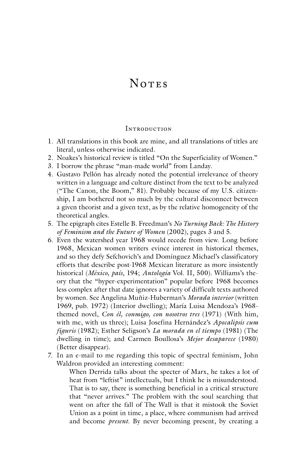 Introduction 1. All Translations in This Book Are Mine, and All Translations of Titles Are Literal, Unless Otherwise Indicated