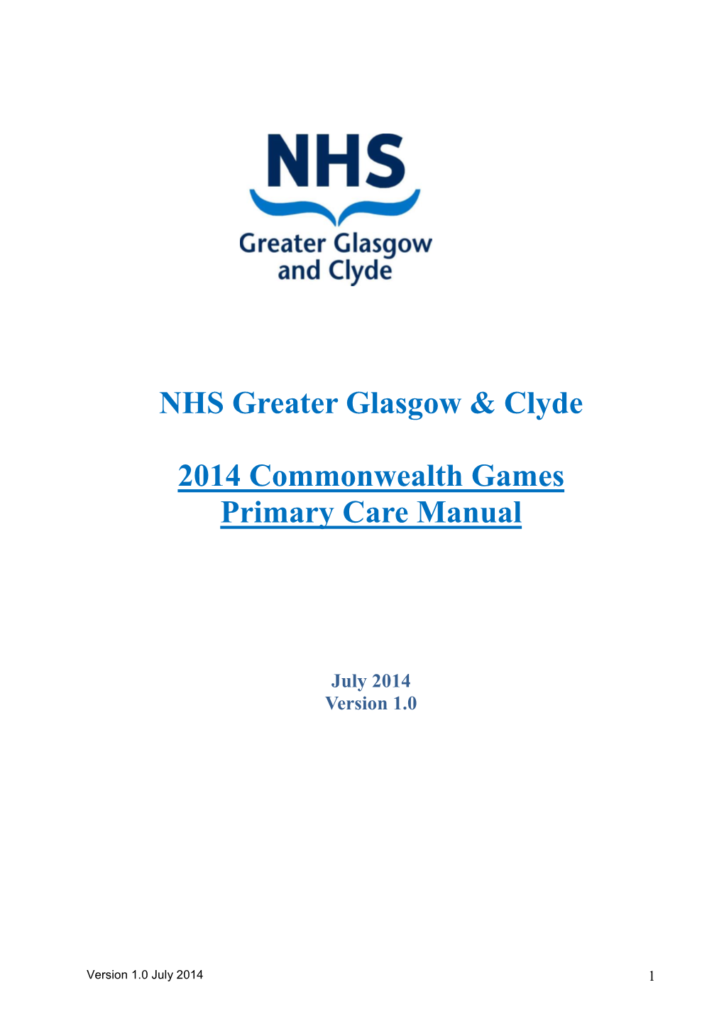 NHS Greater Glasgow & Clyde 2014 Commonwealth Games Primary