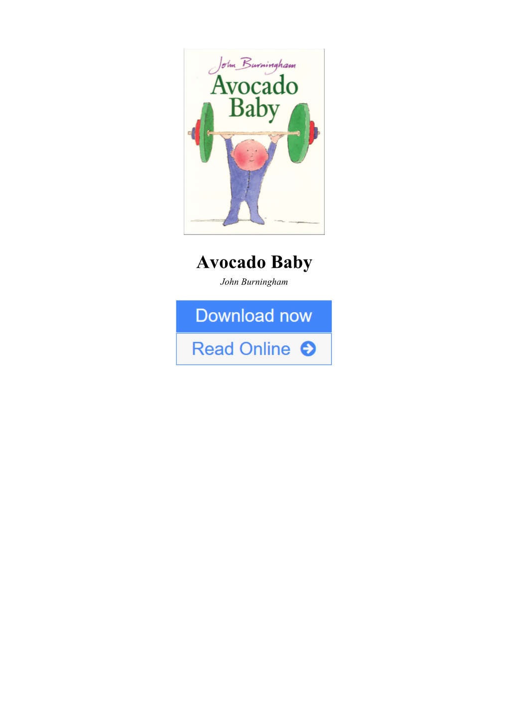 Avocado Baby by John Burningham