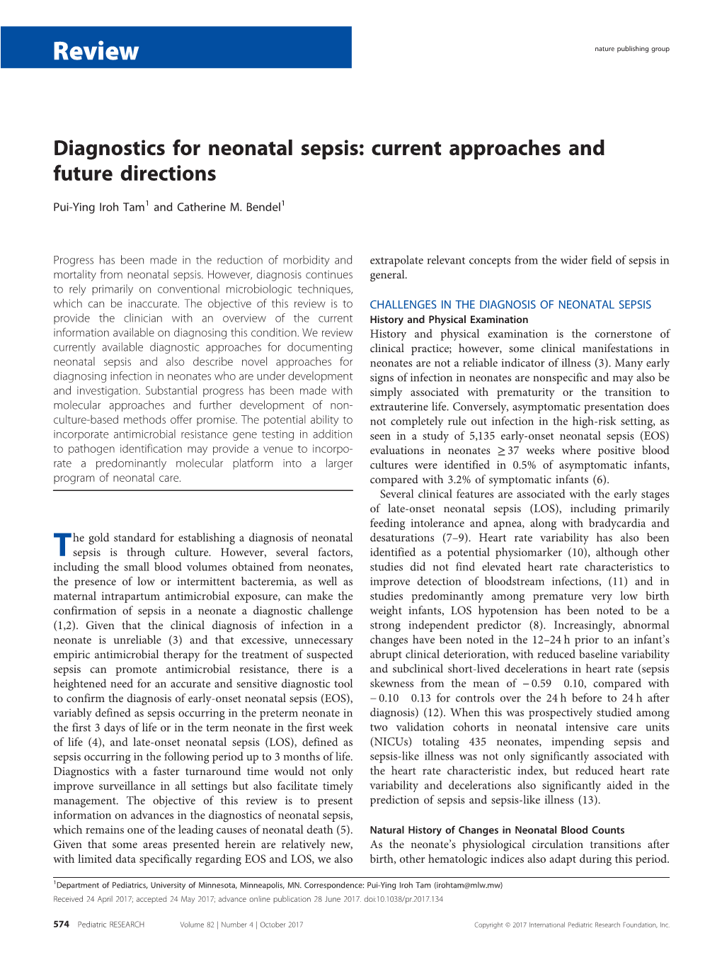 Diagnostics for Neonatal Sepsis: Current Approaches and Future Directions