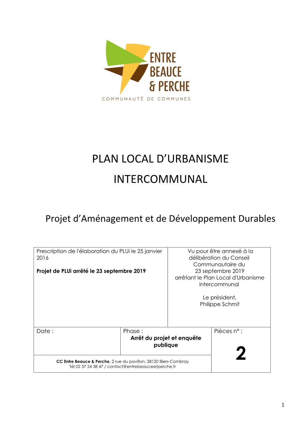 Plan Local D'urbanisme Intercommunal