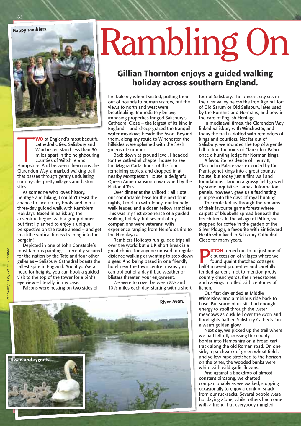 Gillian Thornton Enjoys a Guided Walking Holiday Across Southern England