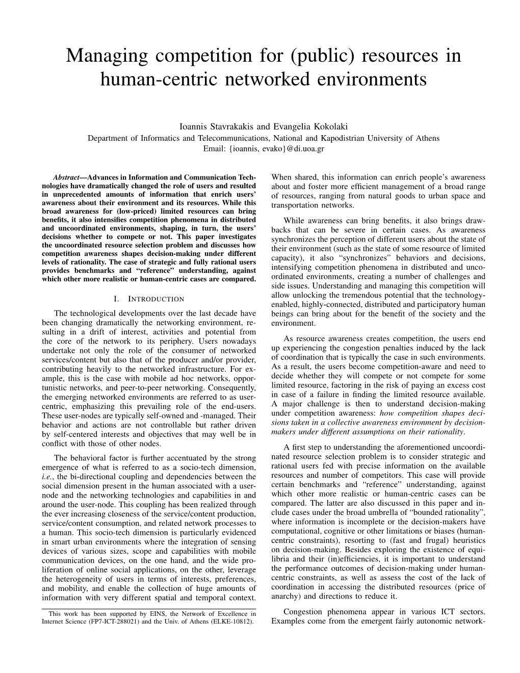 (Public) Resources in Human-Centric Networked Environments
