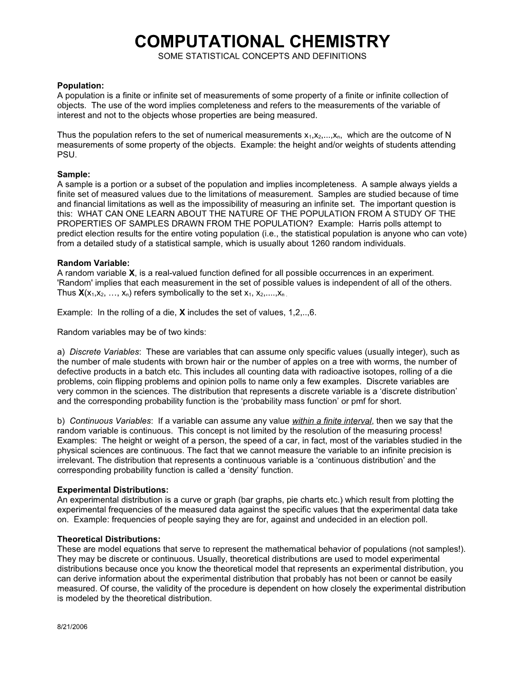 Computational Chemistry