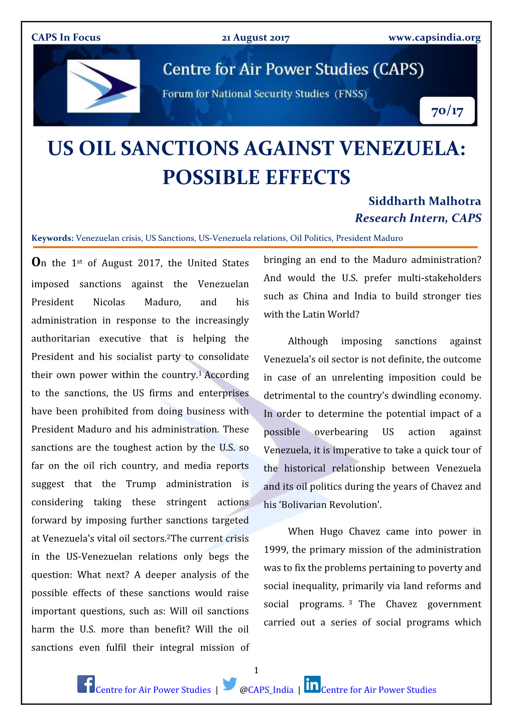 Us Oil Sanctions Against Venezuela