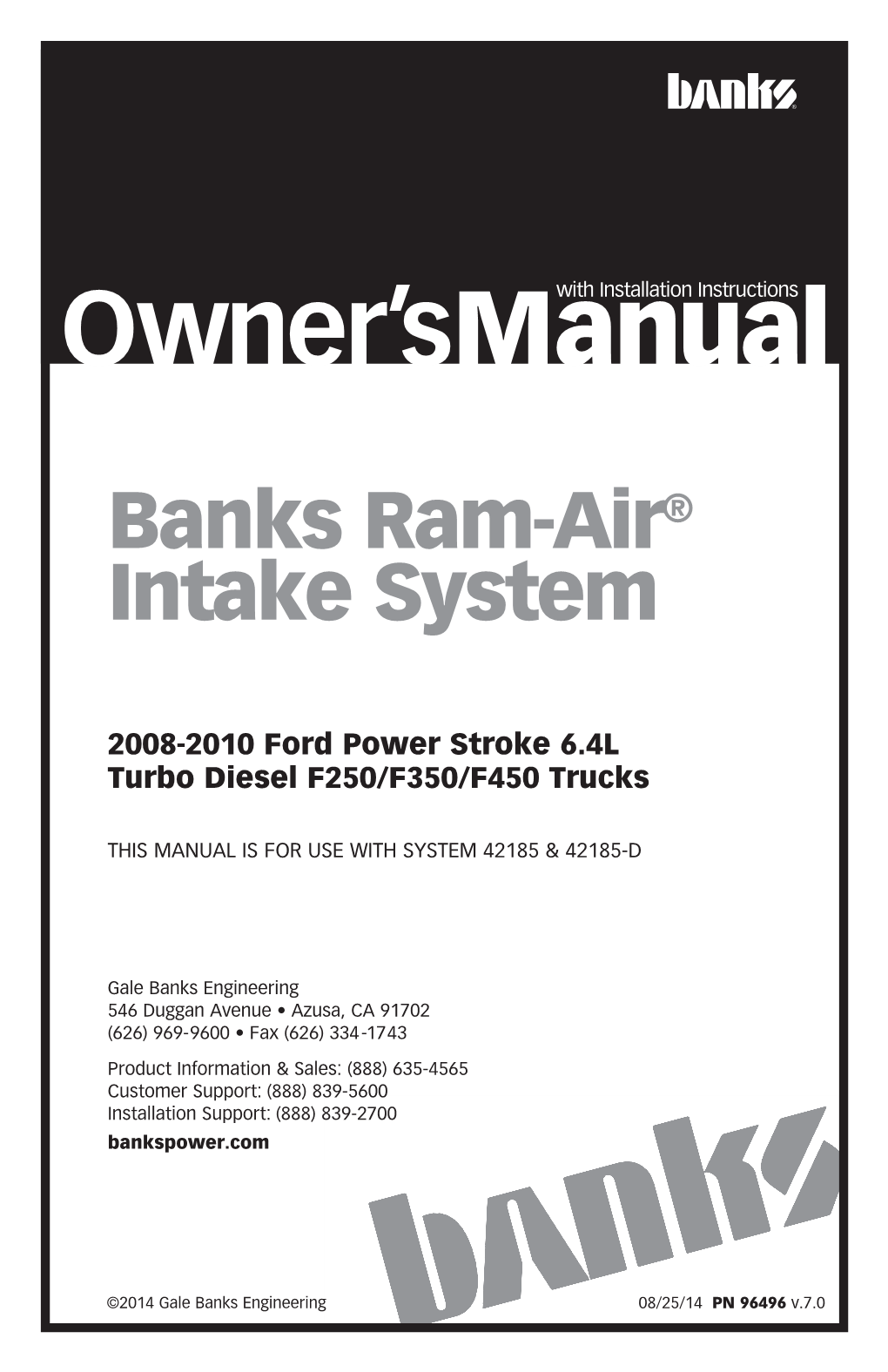 Banks Ram-Air® Intake System