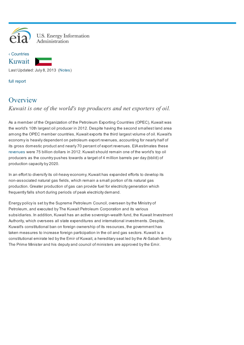 Kuwait Overview