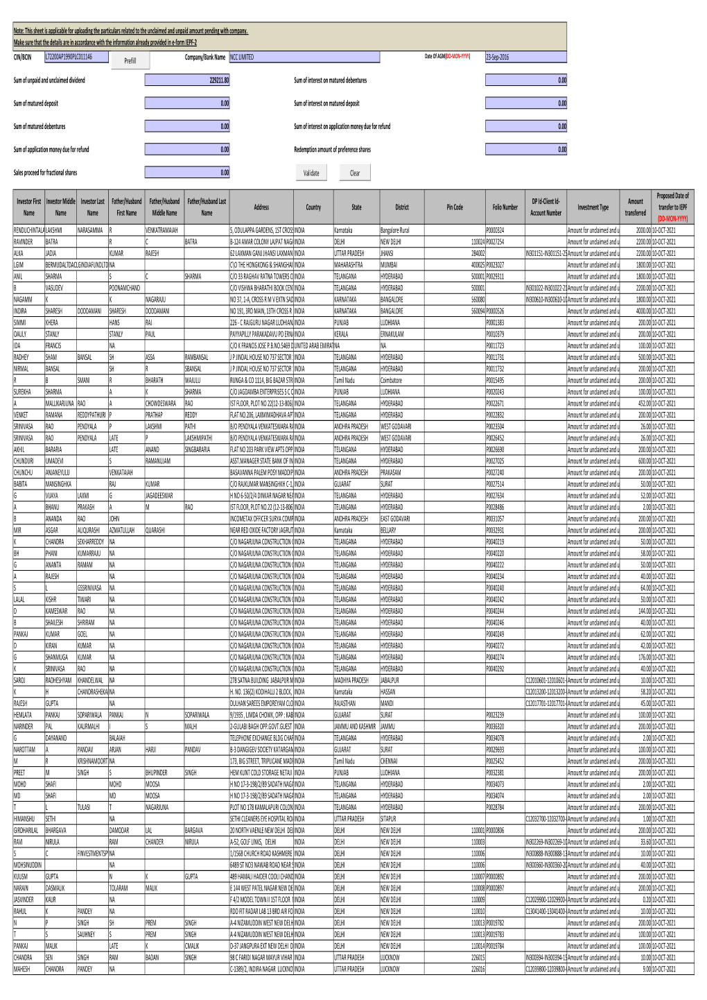 Prefill Company/Bank Name NCC LIMITED Date of AGM(DD‐MON‐YYYY) 23‐Sep‐2016