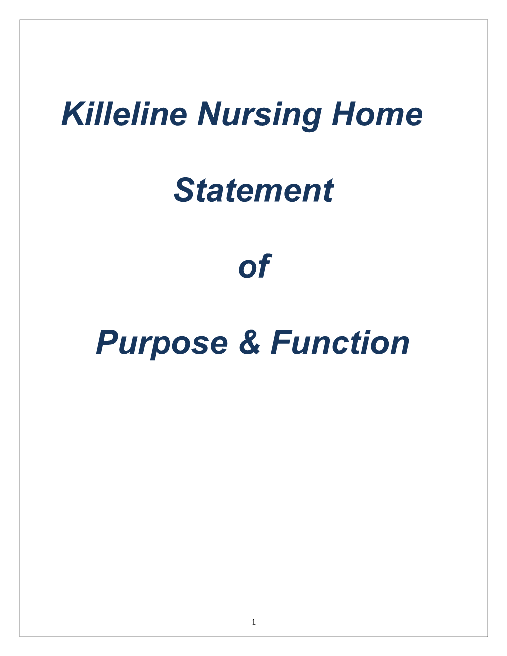 Killeline Nursing Home