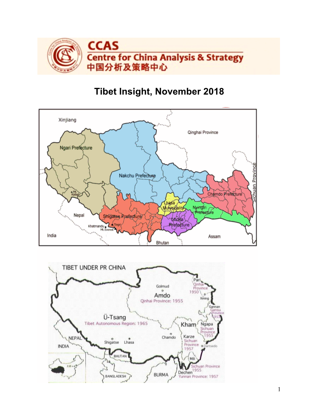 Tibet Insight, November 2018