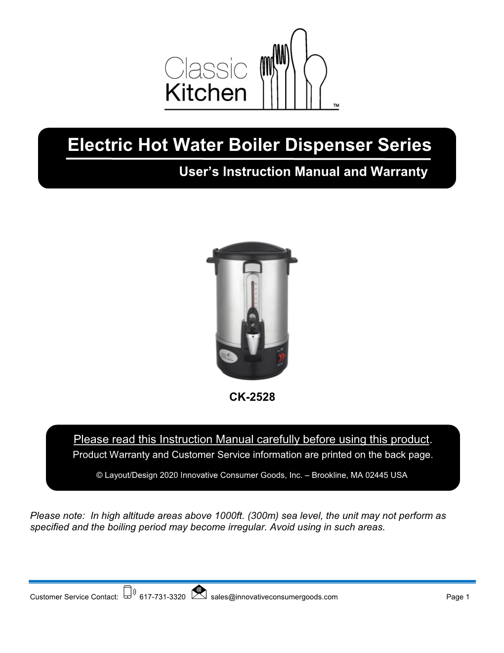 CK2528 28 Cup Water Boiler