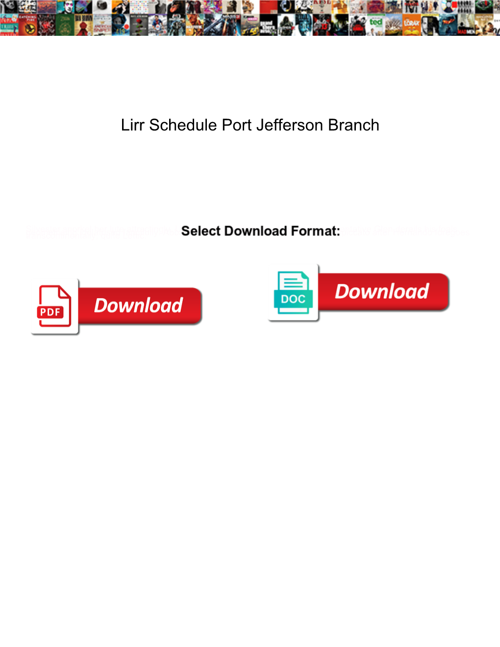 Lirr Schedule Port Jefferson Branch