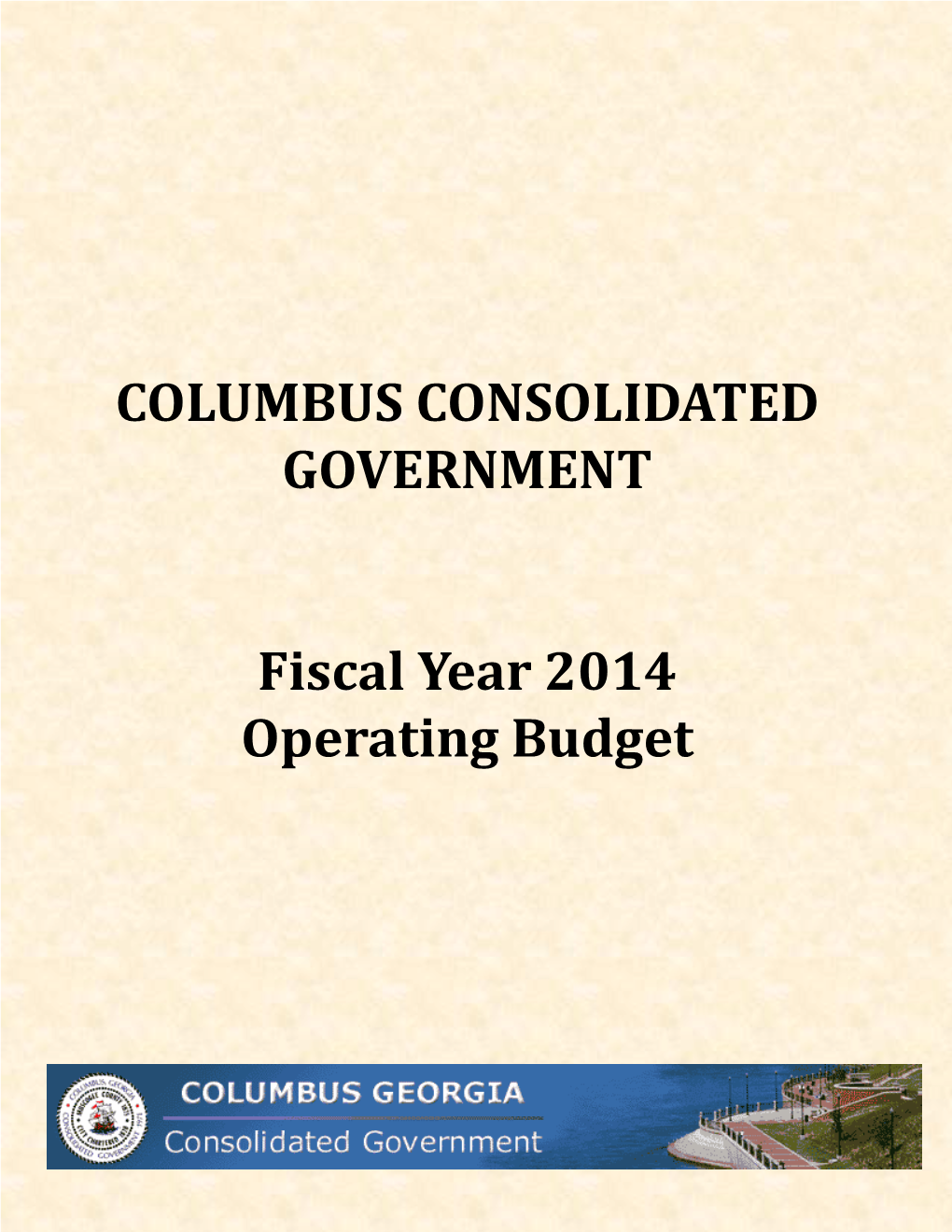 COLUMBUS CONSOLIDATED GOVERNMENT Fiscal Year 2014